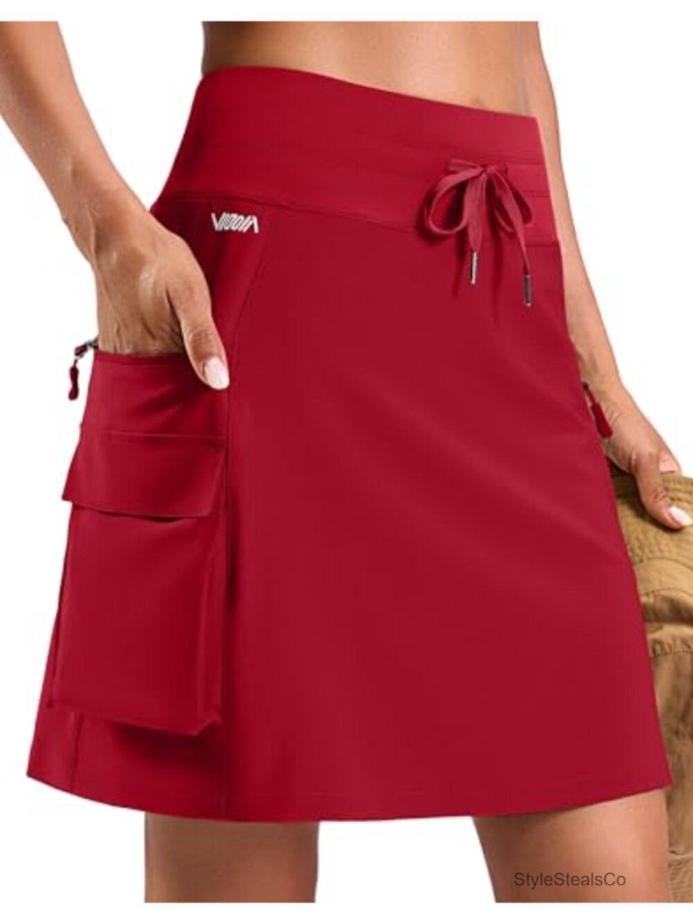 Women's Hiking Cargo Skorts with 6 Pockets, Quick Dry, High Waisted Built-in